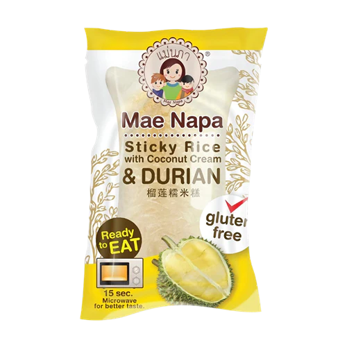 ANAM | MAE NAPA Glutinous Rice Coconut Durian 80 G | 椰香榴莲糯米糕 | Banh nep dua sau rieng