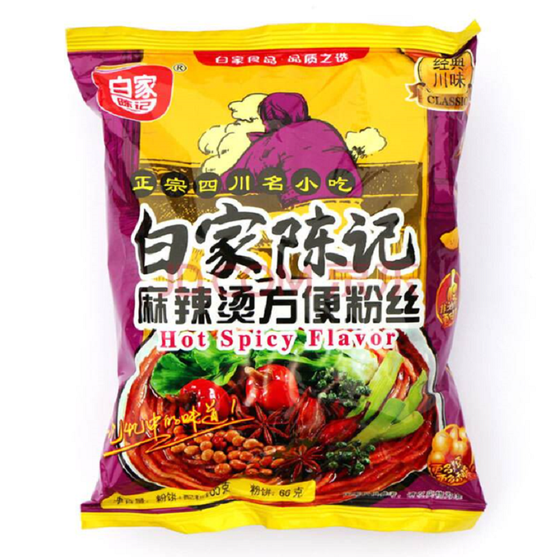 ANAM | BJ Inst Vermicelli Hot Spicy 105g | 白家陈记方便粉丝 麻辣烫 袋装 | Bun an lien vi cay nong