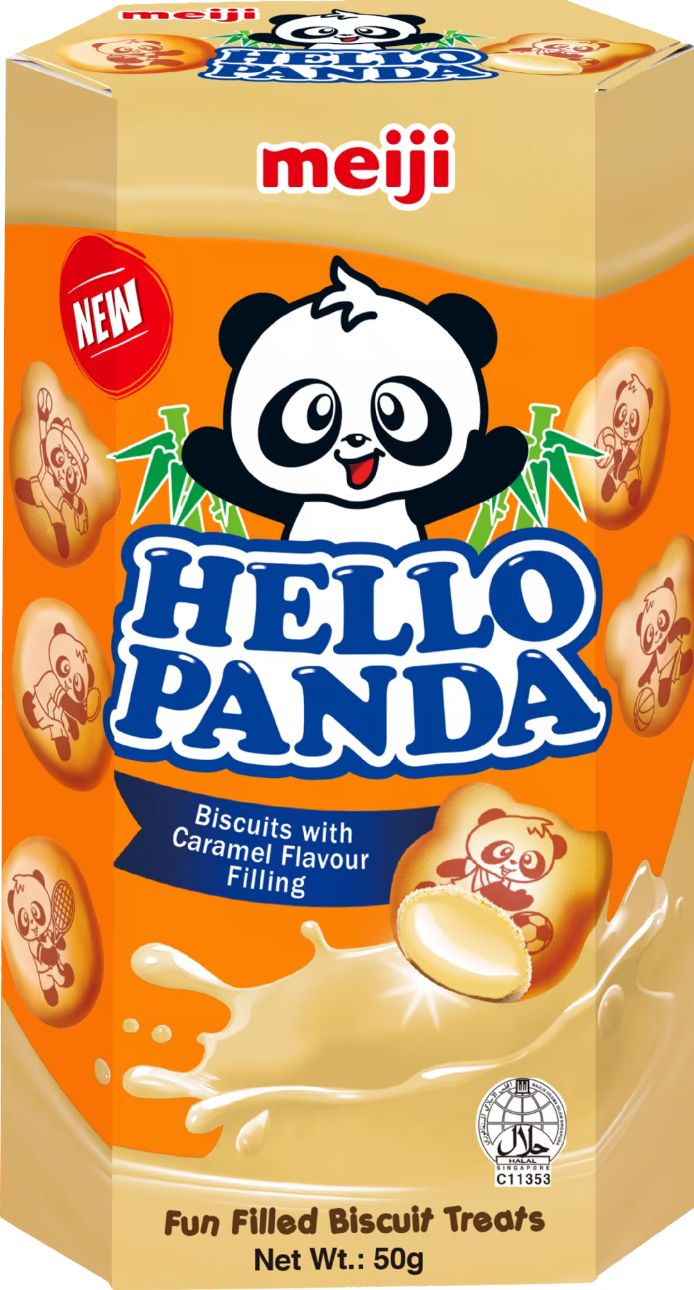 ANAM | MEIJI Hello Panda Caramel 50g | 熊猫焦糖夹心饼干 | Banh quy nhan caramel