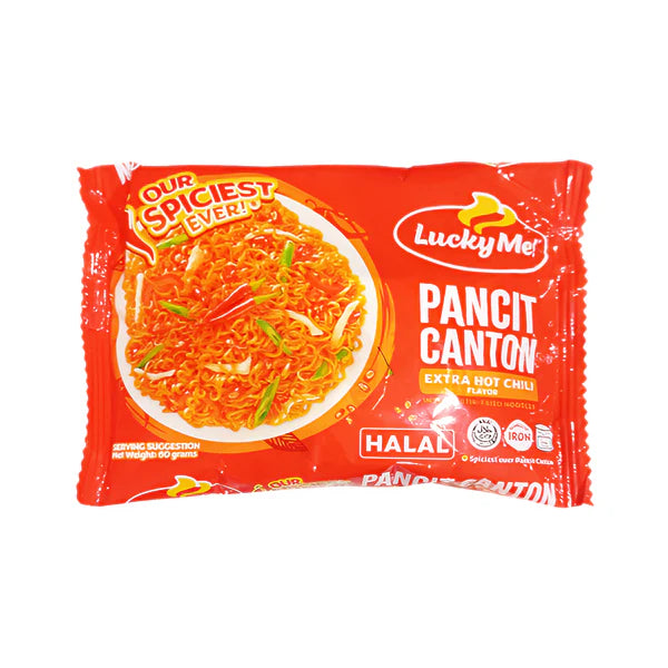 ANAM | LM! (Lucky Me!) – Pancit Canton Chilli Instant Noodles – 60g | 幸运面 菲式干拌辣味面 | Mi xao kho Pancit Canton vi cay