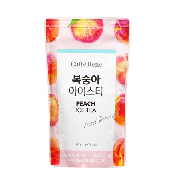 ANAM | CAFFE BENE – Peach-Flavored Soft Drink – 190ml | 桃子汽水 | Nuoc giai khat vi Dao