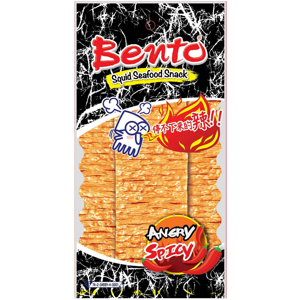 ANAM | BENTO Squid Snack Angry Spicy 20 G | 超辣鱿鱼片 | Muc sieu cay