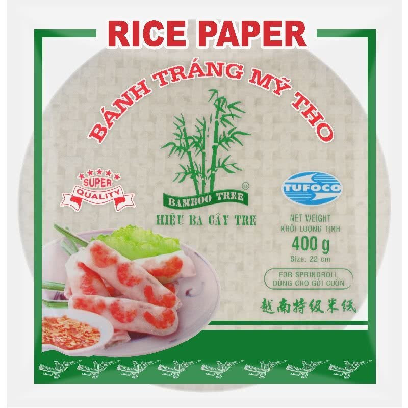 ANAM | Rice Paper Summer Roll Round 22 cm 400 G | 圆形米纸 | Banh trang cuon