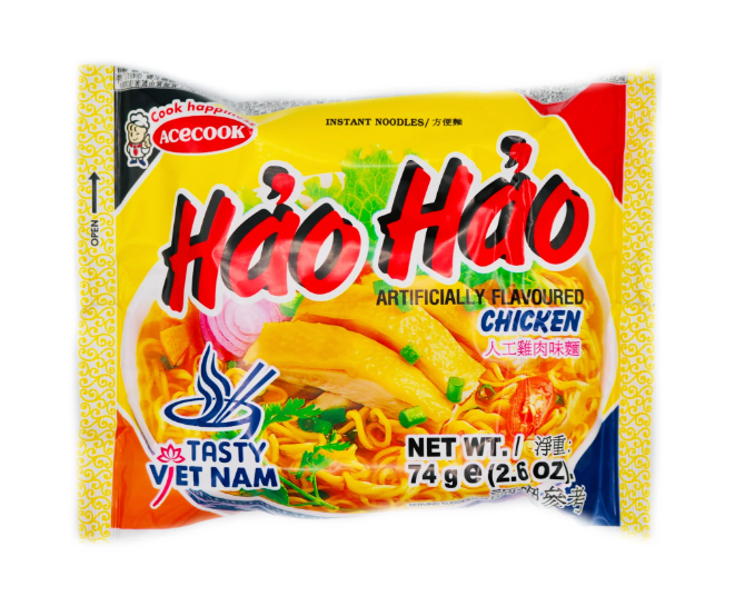 ANAM | Haohao instant noodle Chicken | ACECOOK 方便面 鸡肉味 | Mi tom Ga 74g