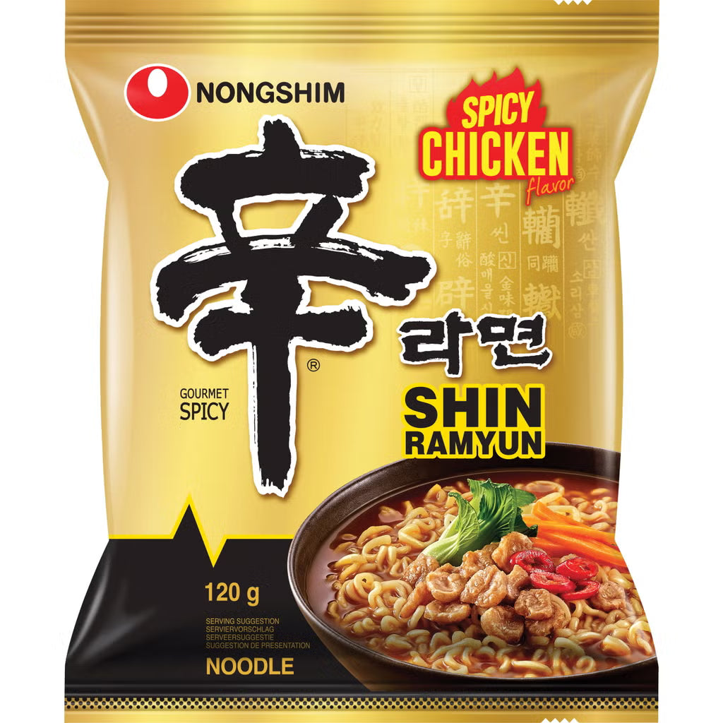 ANAM | NONGSHIM Instant Noodles Shin Ramyun Chicken 120g | 辛拉面鸡肉味 | Shin Ramyun kananmaku | ชินรามยอนไก่ | Mi Shin Ramyun ga 120g