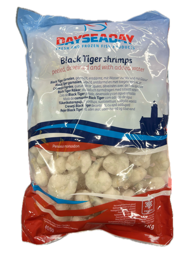 ANAM | Dayseaday Black Tiger Shrimp 41/50 800g/1kg | 剥壳黑虎虾 | Tom khong dau, co vo 800g-1kg