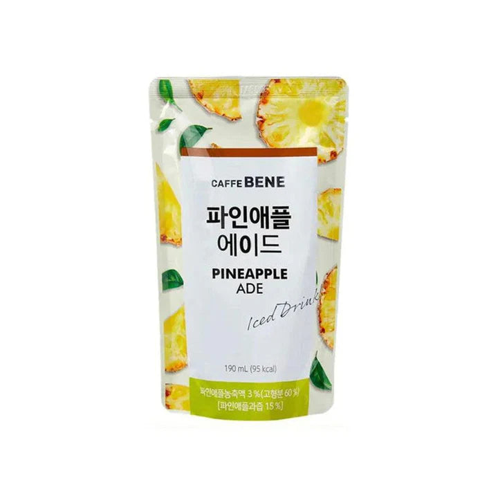ANAM | CAFFE BENE – Pineapple-Flavored Soft Drink – 190ml | 菠萝汽水 | Nuoc giai khat dua thom