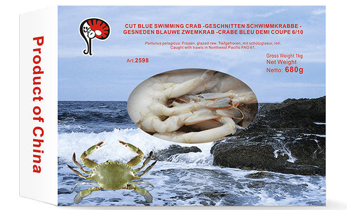 ANAM | Cut Blue Swimming Crab Raw 6/10 | 切块蓝花蟹 | Sininen uimarapu paloiteltu | Cua xanh cat mieng