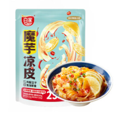 ANAM | BJ Instant Konjac Noodles Lemon Hot & Sour Flavor 265g | 白家魔芋凉皮柠檬酸辣味 | Mi Konjac chanh chua cay