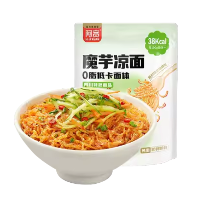 ANAM | BJ Instant Konjac Noodle Sweet & Sour Flavor 255g | 白家 魔芋凉面椒香甜醋味 | Mi Konjac vi chua ngot