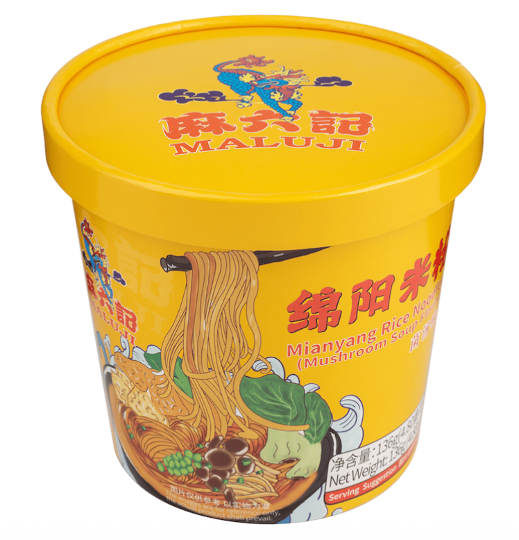 ANAM | MLJ Instant Mianyang Rice Noodles Mushroom Soup Flavor 136g | 麻六记绵阳米粉菌汤味 | Mi gao vi sup nam