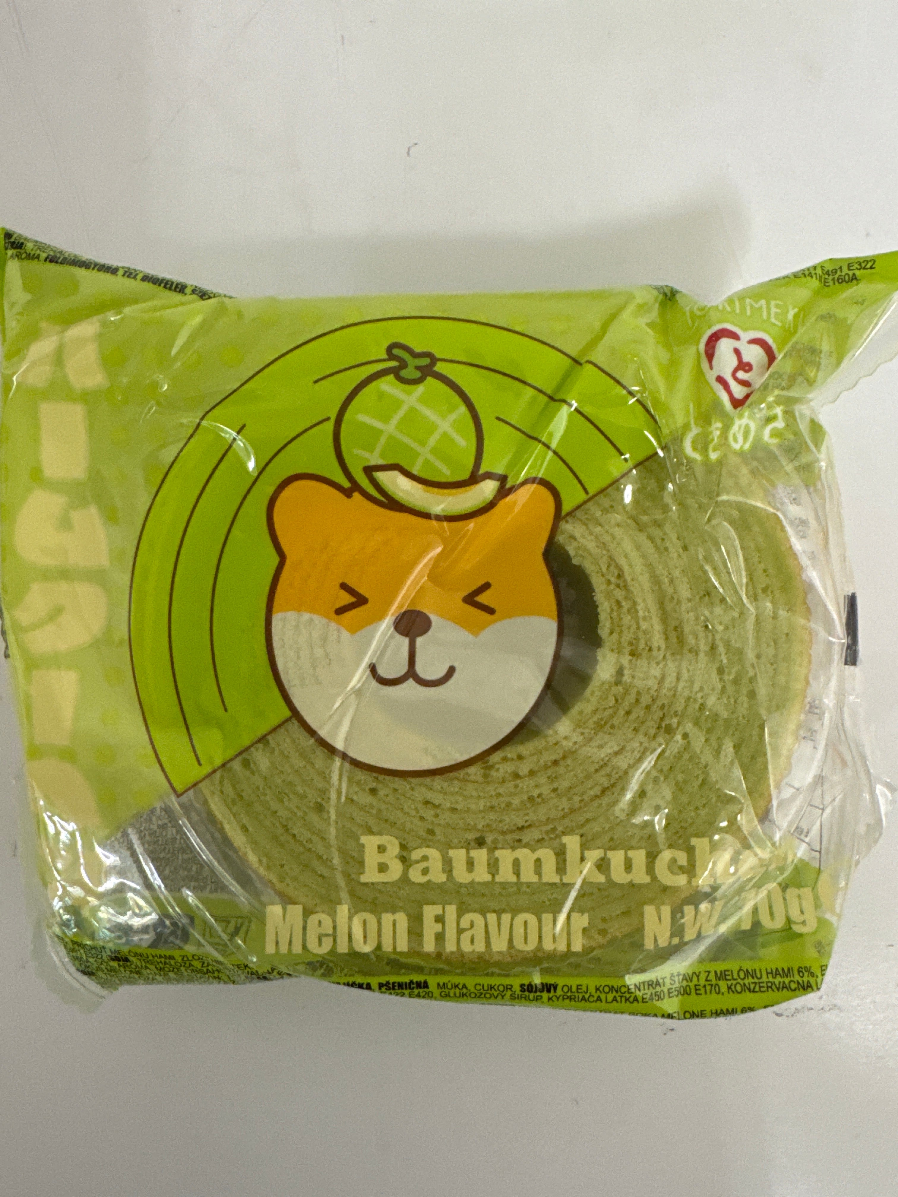 ANAM | Tokimeki Baumkuchen Hami Melon Flavor 70g | 哈密瓜年轮蛋糕 70克 | Baumkuchen hami meloni 70g | Banh baumkuchen dua luoi 70g