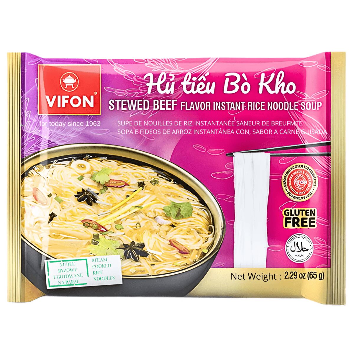 ANAM | Vifon Inst. Rice Noodles Hu Tieu Bo Kho - | Vifon Instant Riisinuudelit Bo Kho Hu Tieu | 即食米粉 牛肉河粉 | Hu Tieu Bo Kho