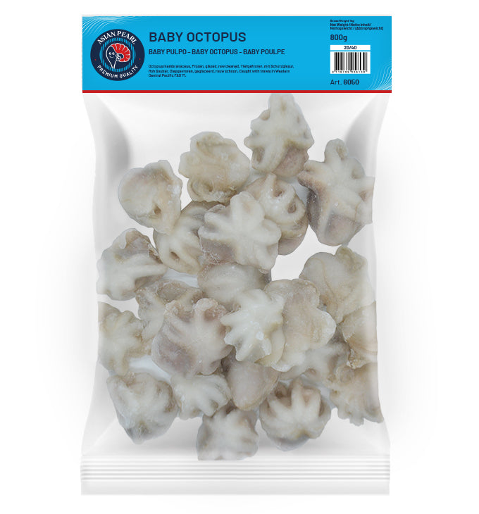 ANAM | Baby Octopus Raw Cleaned 20/40 - 1 KG | 清洁小章鱼20/40 | Bach tuoc size 20/40
