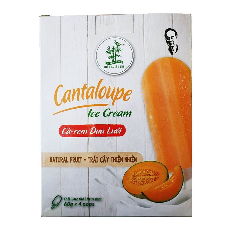 ANAM | BAMBOO TREE Ice Bar Cantaloupe 60 G | 香瓜冰棒 | Kem dua gang