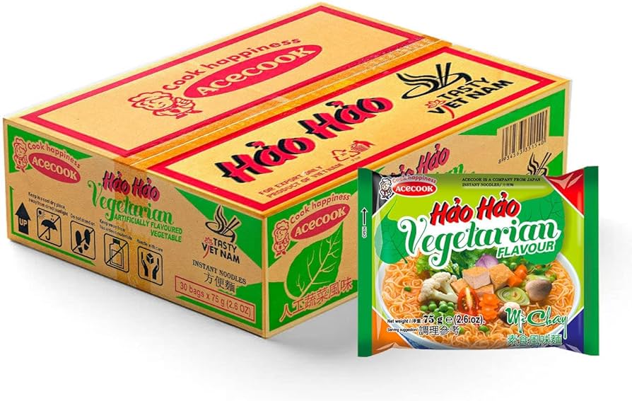 ANAM | Hao Hao Instant Noodles Vegetarian Flavour 75g | 素食方便面 | Hao Hao Mi Chay 75G