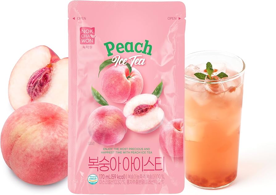 ANAM | NOKCHAWON Ice Tea Drink Peach Ade 170ml | 蜜桃冰茶饮料 | Persikkajääteejuoma 170ml | ชาพีชเย็น | Tra dao 170ml