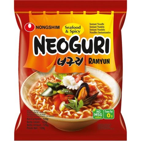 ANAM | NONGSHIM – Instant Noodles Neoguri Ramyun Hot – 120g | 农心 浣熊面 清淡口味 | Mi an lien Neoguri vi cay