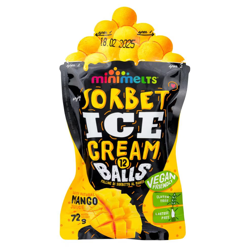 ANAM | Ice Cream Sorbet Balls Mango 72 G MINI MELTS | 芒果冰淇淋球 | Kem sorbet xoai