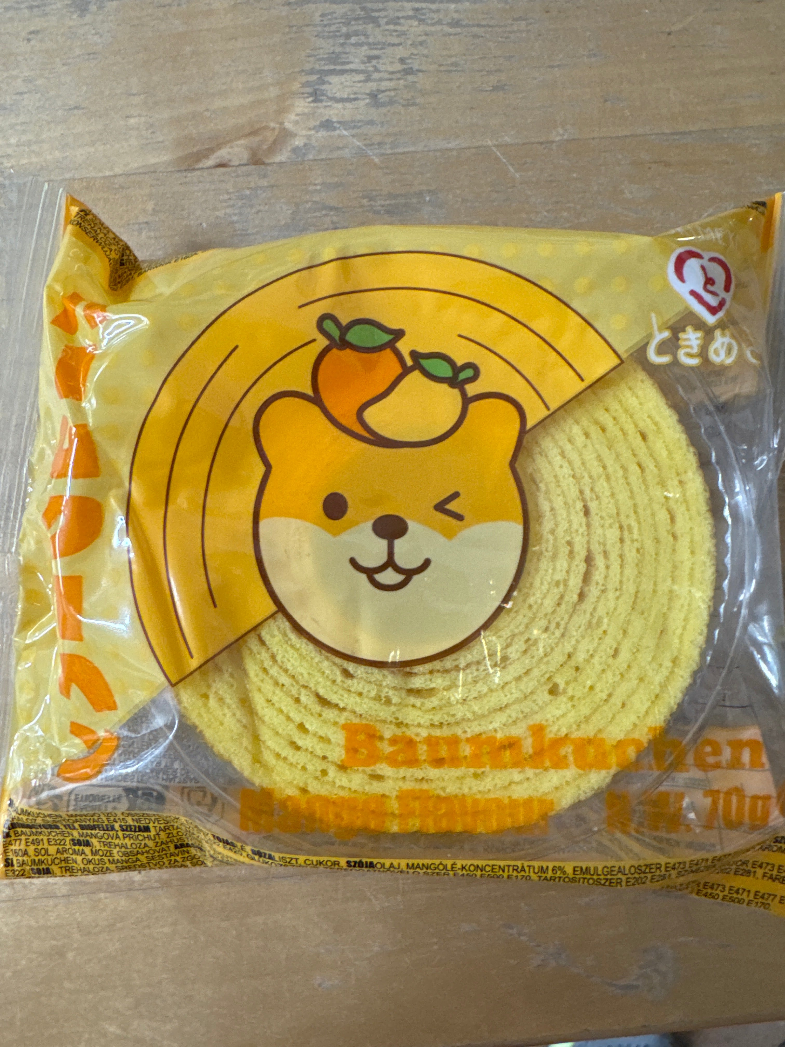 ANAM | Tokimeki Baumkuchen Mango Flavor 70g | 芒果年轮蛋糕 70克 | Baumkuchen mango 70g | Banh baumkuchen xoai 70g