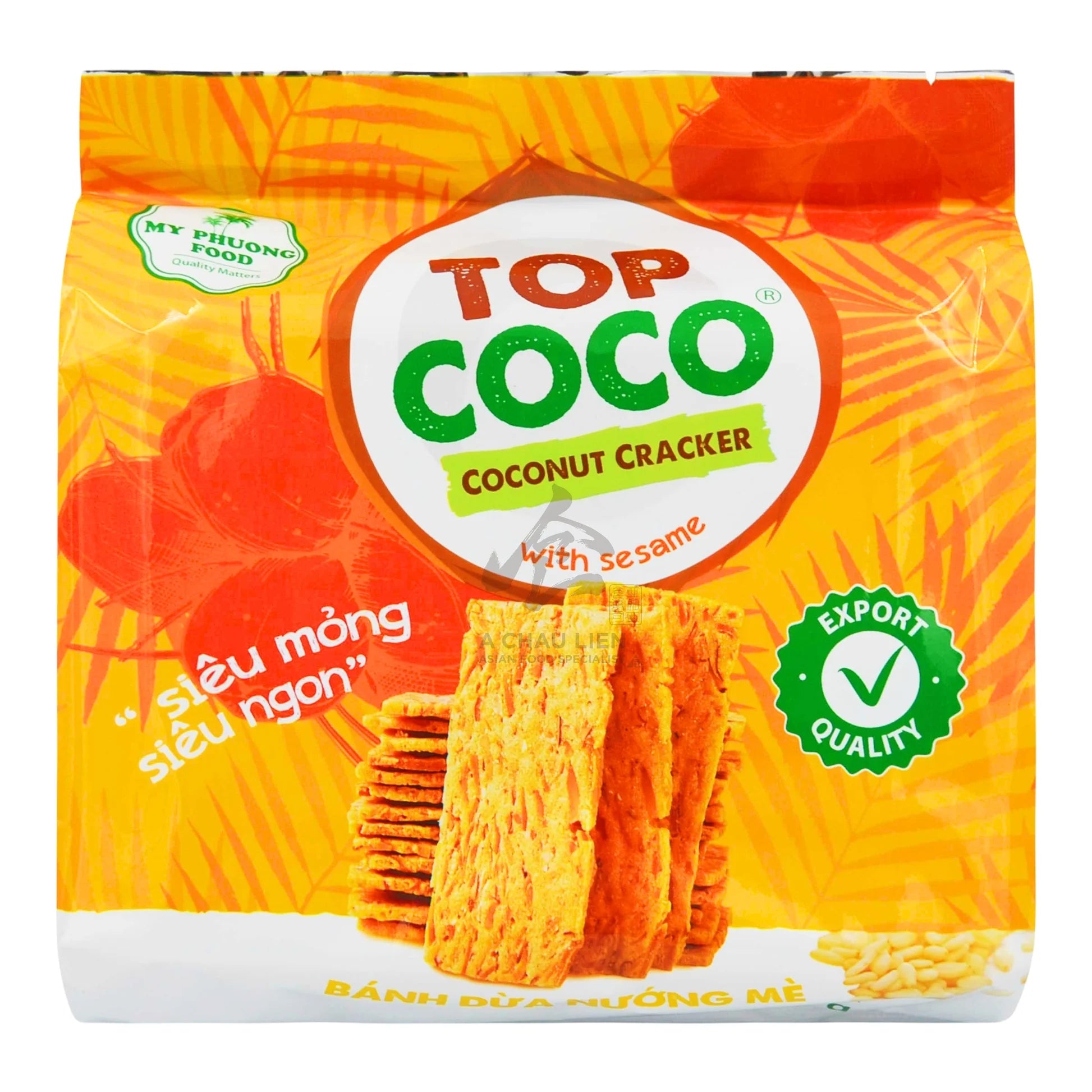 ANAM | TOP COCO – Coconut Crackers with Sesame – 150g | 椰子芝麻饼干 | Banh dua (co me)