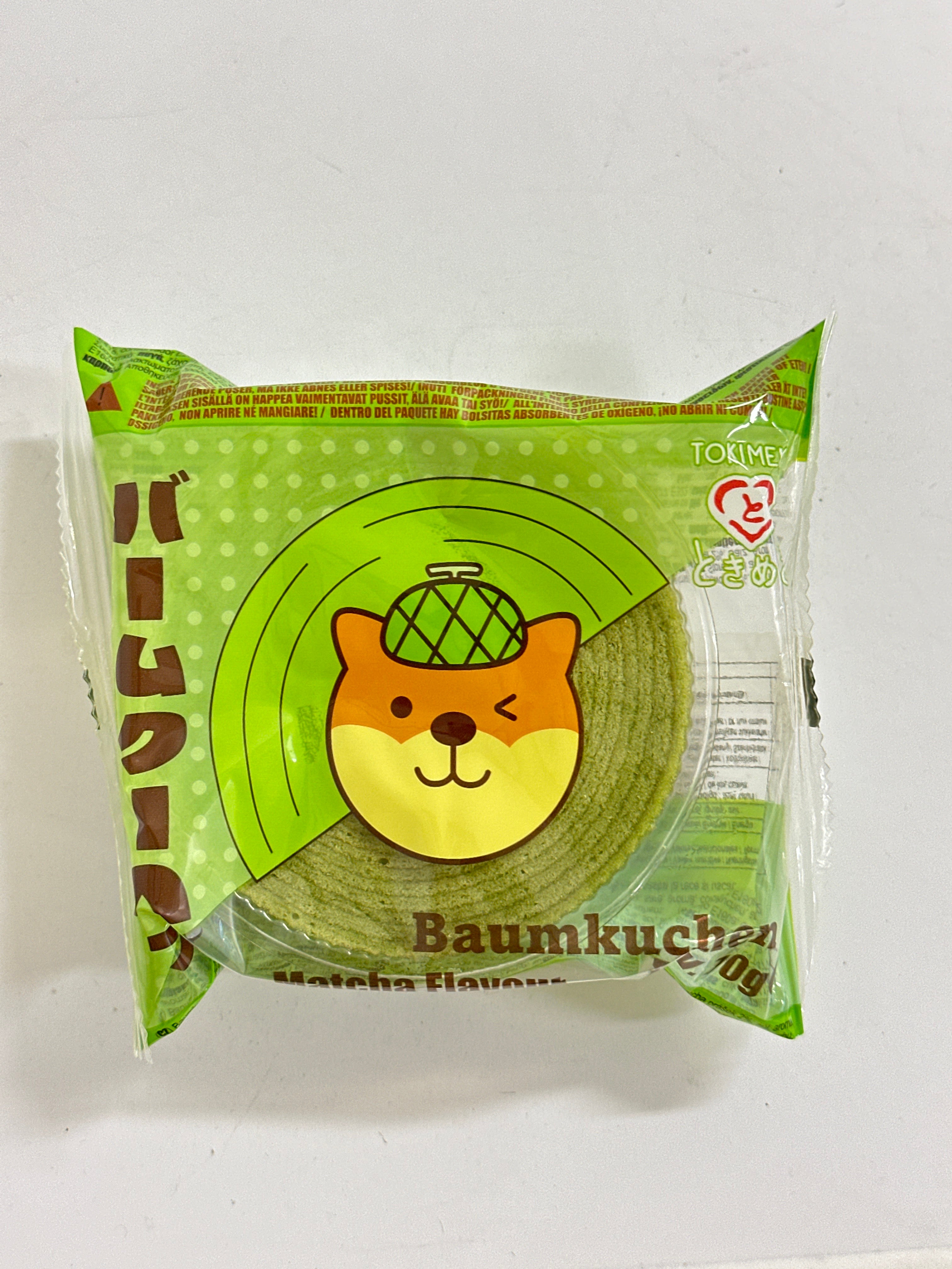 ANAM | Tokimeki Baumkuchen Matcha Flavor 70g | 抹茶年轮蛋糕 70克 | Baumkuchen matcha 70g | Banh baumkuchen matcha 70g