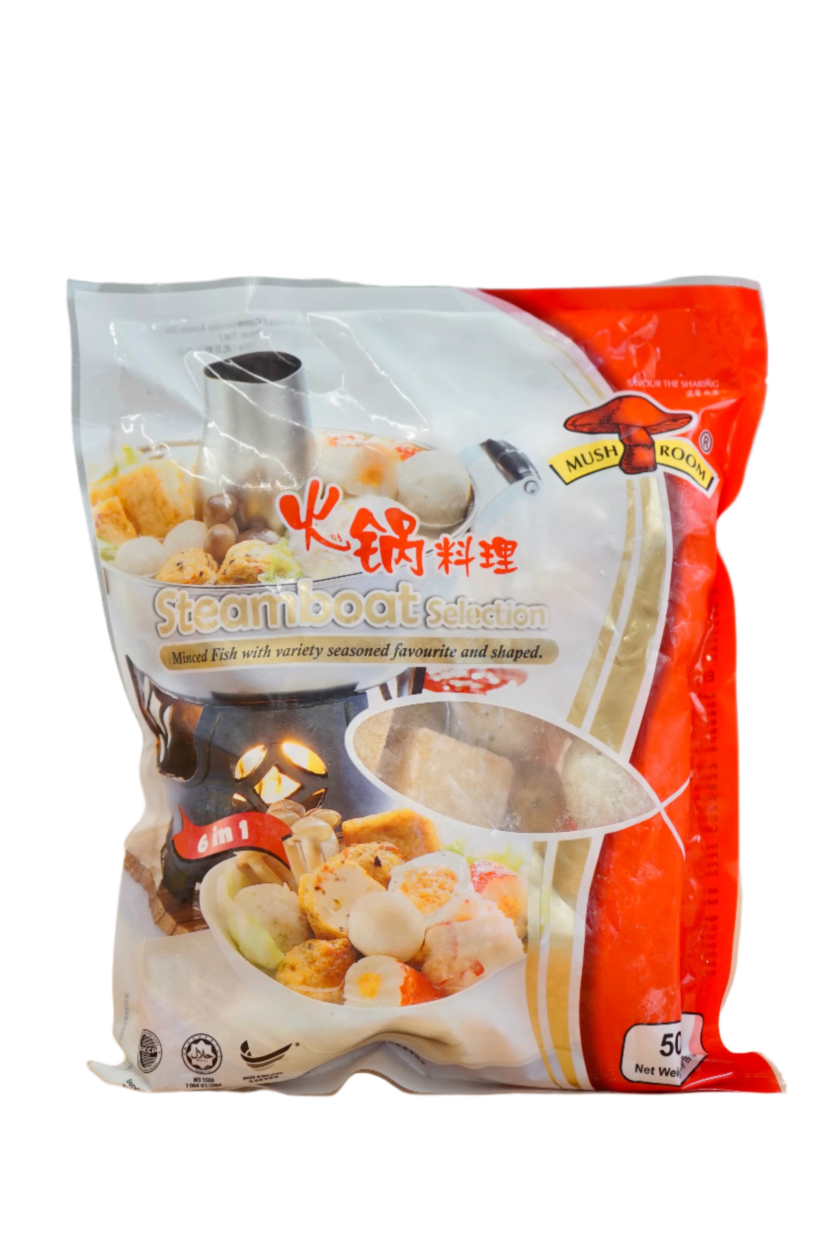 ANAM | Mushroom Brand Mixed 6 In 1 Steamboat Selection Fish Ball 500G | 火鍋料理 | Ca vien thap cam