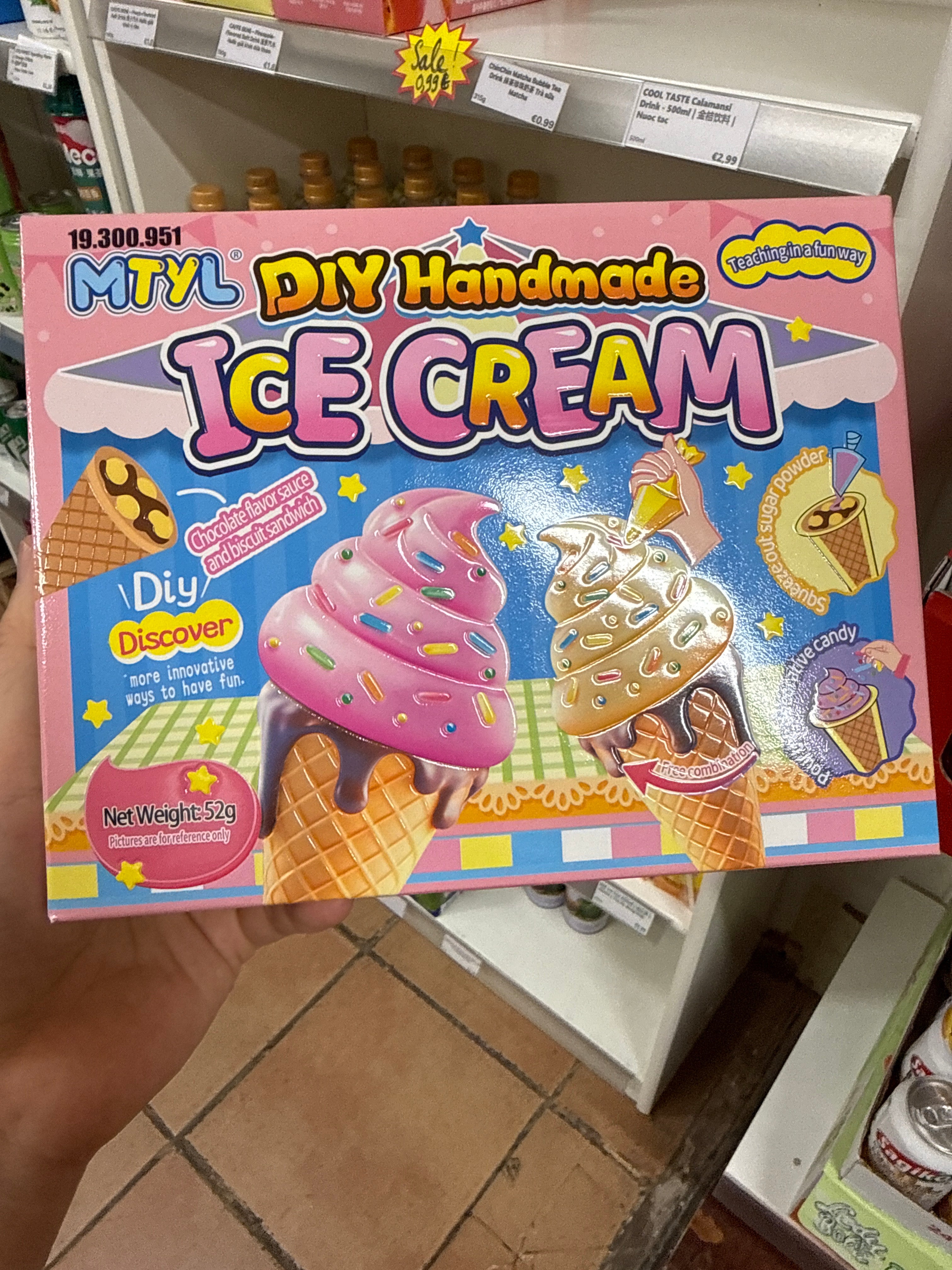 ANAM | CN DIY Candy Handmade Ice Cream 52g | 手工冰淇淋糖果 52克 | Tee se itse jaatelokarkki 52g | Keo nha lam vi kem 52g