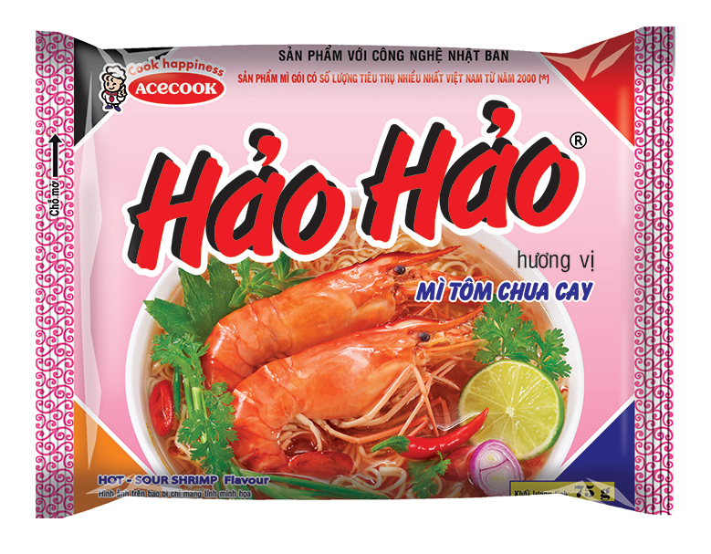 ANAM | Hao Hao Hot & Sour Shrimp Instant Noodles | HaoHao 酸辣虾面 | Mi tom Hao Hao 77g