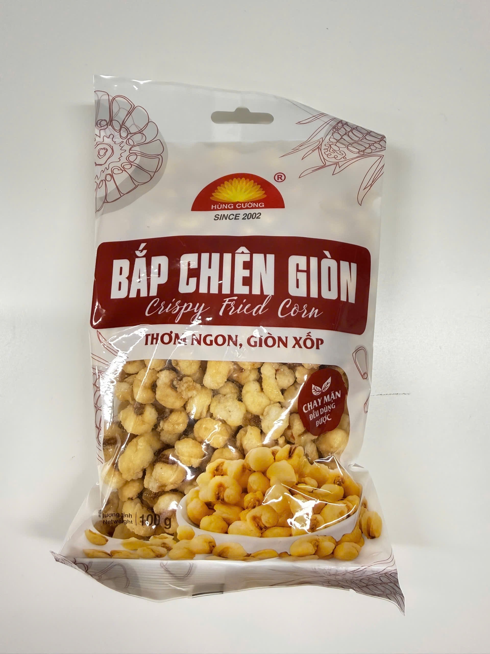 ANAM | HUNG CUONG Crispy Fried corn snack 100g | 脆玉米 | Ngô (Bắp) chiên giòn 100g