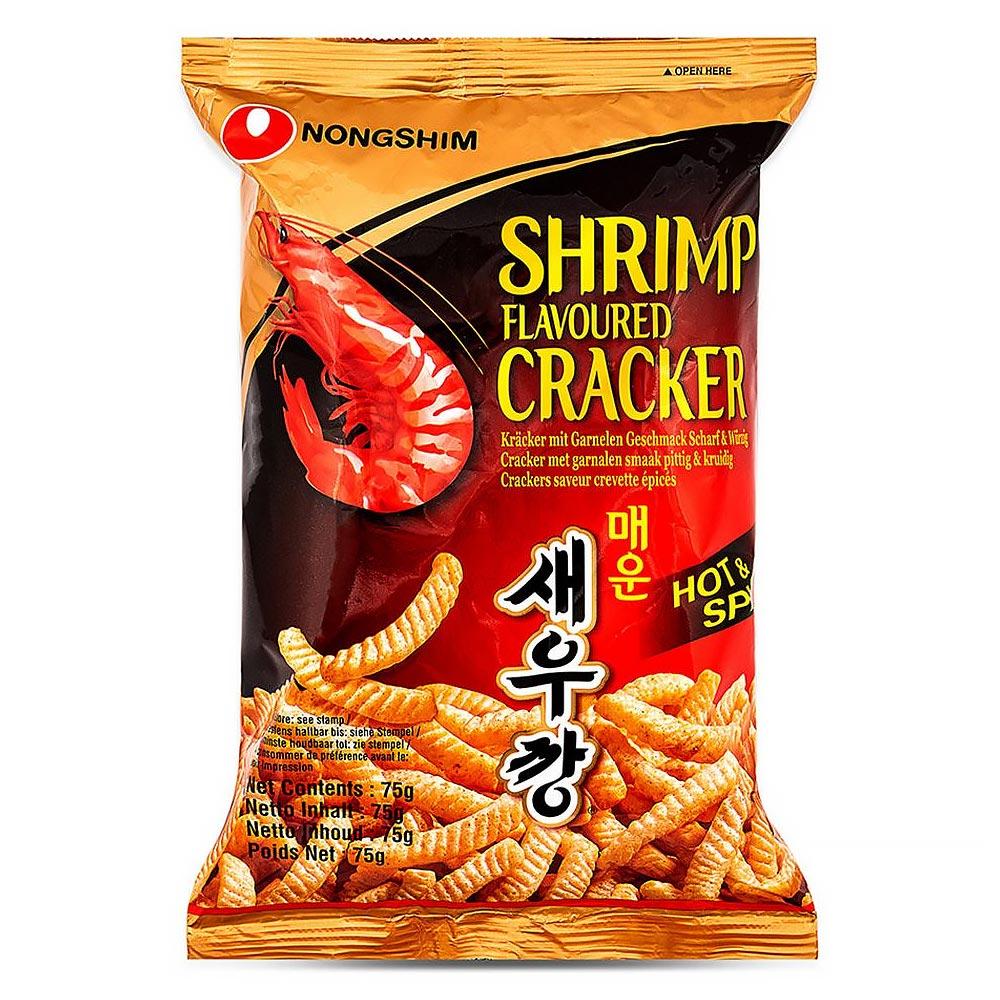 ANAM | NONGSHIM Shrimp Crackers Hot & Spicy 75 G | 香辣虾味薯条 | Banh snack tom cay