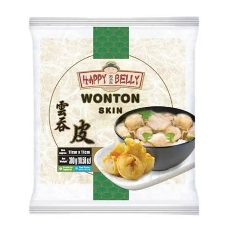 ANAM | Wonton Pastry 300 G HAPPY BELLY | 云吞皮 | Bot banh wonton 11 cm