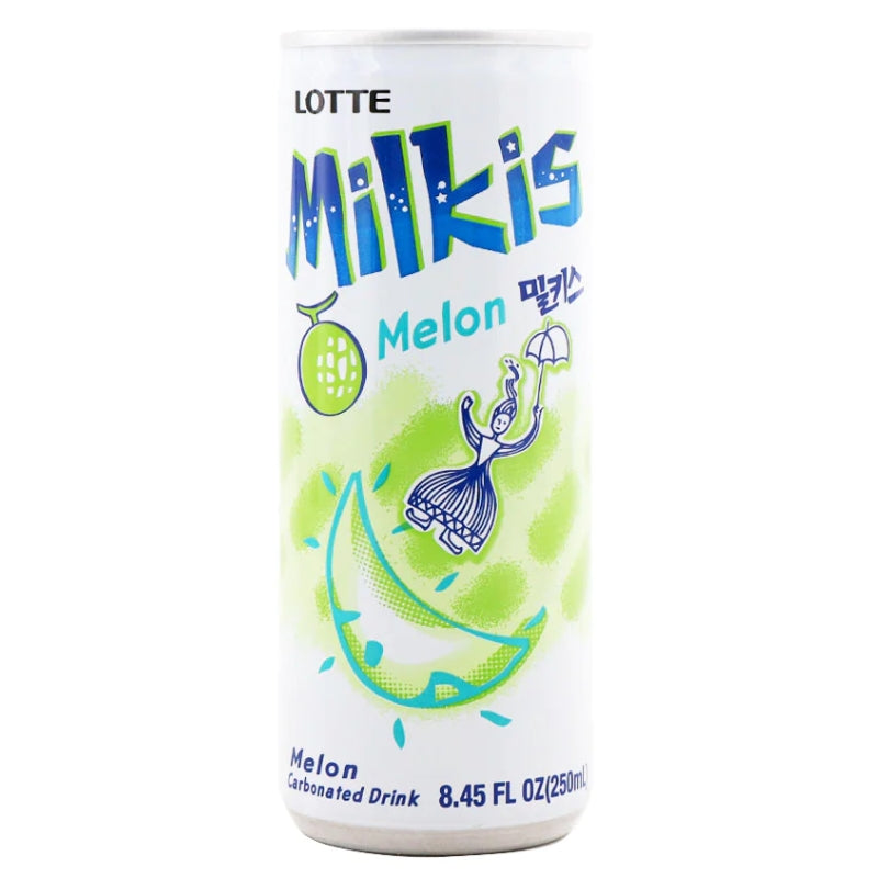 ANAM | LOTTE Milkis Soft Drink Melon Can 250 ML | 香瓜味Milkis 汽水 | Nuoc Milkis dua gang