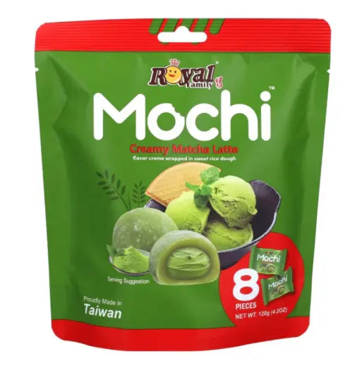 ANAM | ROYAL FAMILY Mochi Creamy Matcha Latte 120g | 抹茶拿铁奶油夹心麻薯 | Mochi vihreä tee latte kerma | โมจิไส้ครีมมัทฉะลาเต้