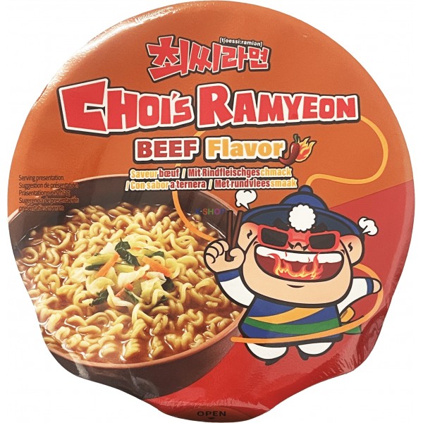 ANAM | CHOI'S RAMYEON – Noodles Beef – 107g | 牛肉味拉面 | Mi bo