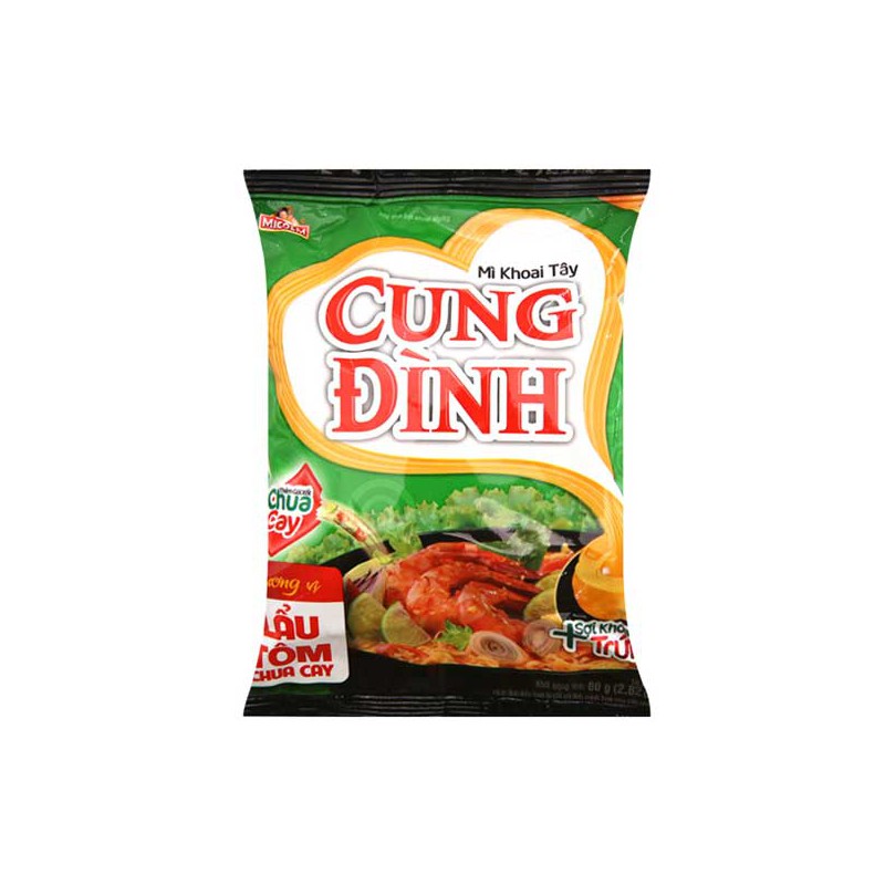 ANAM | CUNG DINH – Instant Noodles Hot & Sour Prawn | 酸辣虾味方便面 | Mi an lien vi tom chua cay 85G