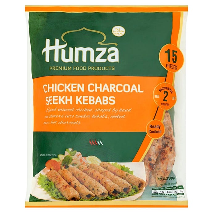 ANAM | HUMZA Seekh Kebab Lahori Chicken Charcoal 15 PCS 900 G | 拉合尔鸡肉烤串 | Thit nuong kebab ga