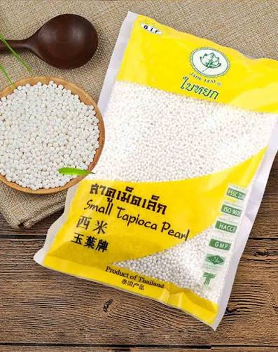 ANAM | JADE LEAF Tapioca Pearls White Small 400g | 小白西米 | Pienet valkoiset tapiokahelmet | ไข่มุกสาคูสีขาวเม็ดเล็ก | Tran chau trang nho 400g