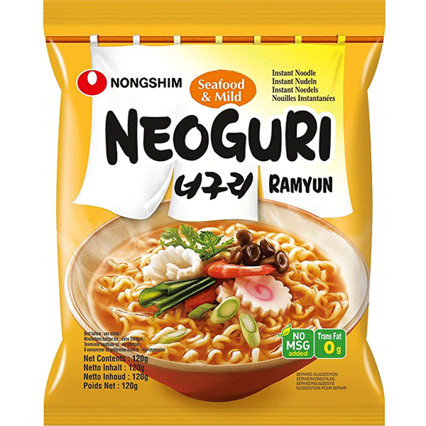 ANAM | NONGSHIM – Neoguri Mild Instant Noodles – 120g | 农心 浣熊面 清淡口味 | Mi an lien Neoguri vi cay nhe