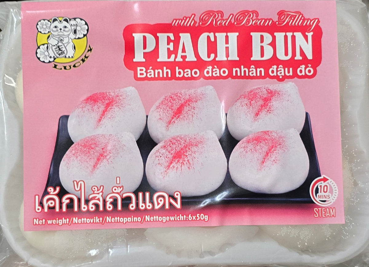 ANAM | Bao bun red bean (Peach Form) 300g | 桃形红豆包 | Persikanmuotoinen punapaputäyteinen höyrypulla | Banh bao nhan dau do| ซาลาเปาไส้ถั่วแดงรูปพีช