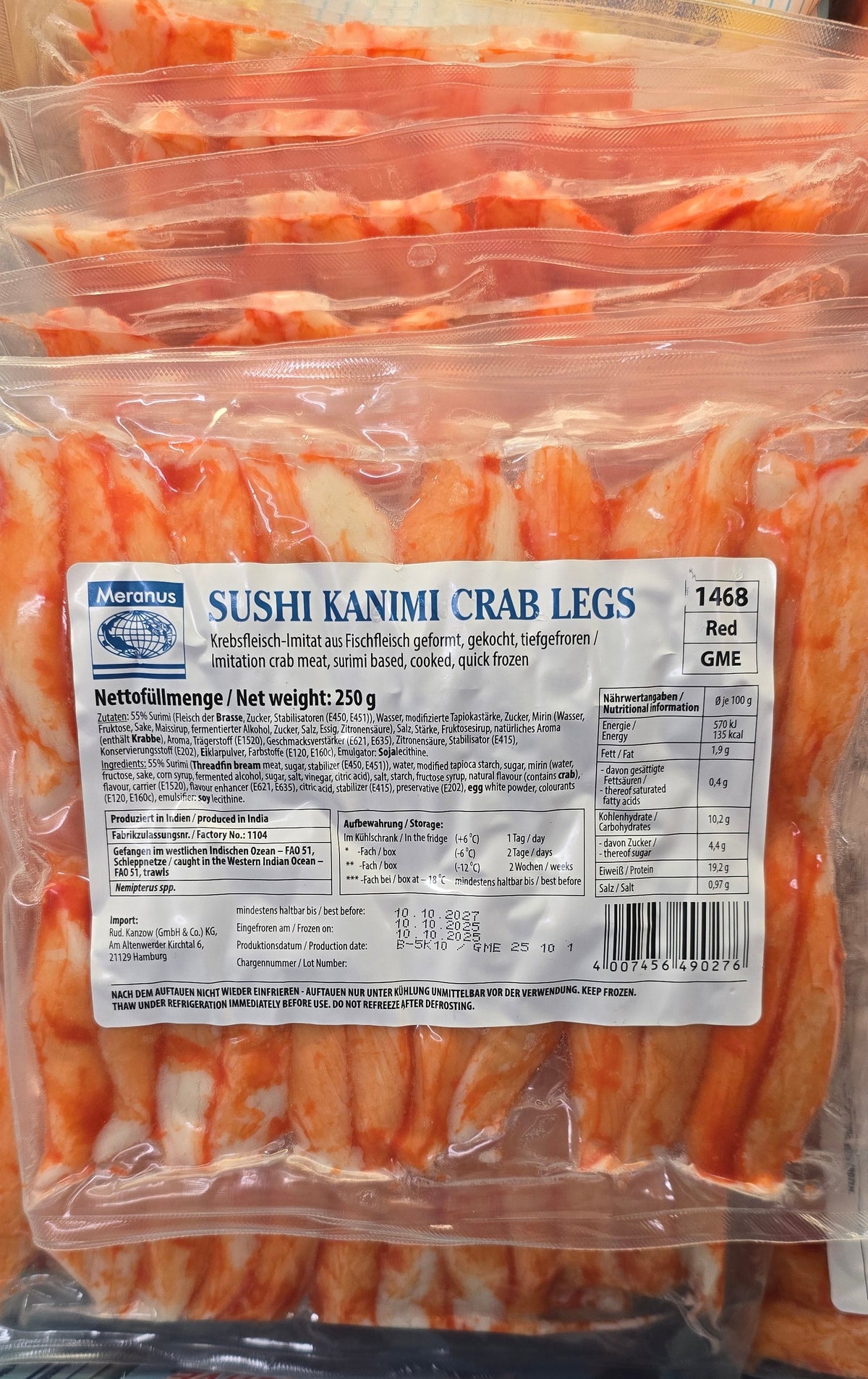 ANAM | KANINI Imitation Crab Meat 250g | 蟹柳 | Raputikut | Thanh cua | ปูอัด