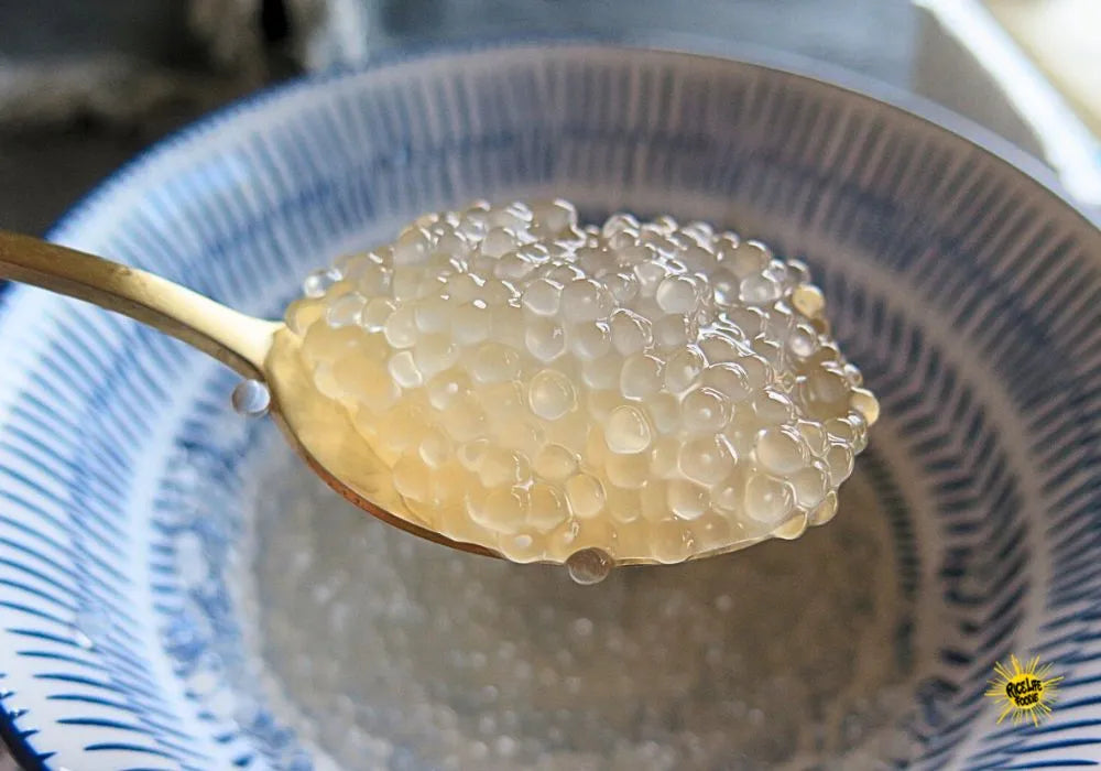 ANAM | JADE LEAF Tapioca Pearls White Small 400g | 小白西米 | Pienet valkoiset tapiokahelmet | ไข่มุกสาคูสีขาวเม็ดเล็ก | Tran chau trang nho 400g