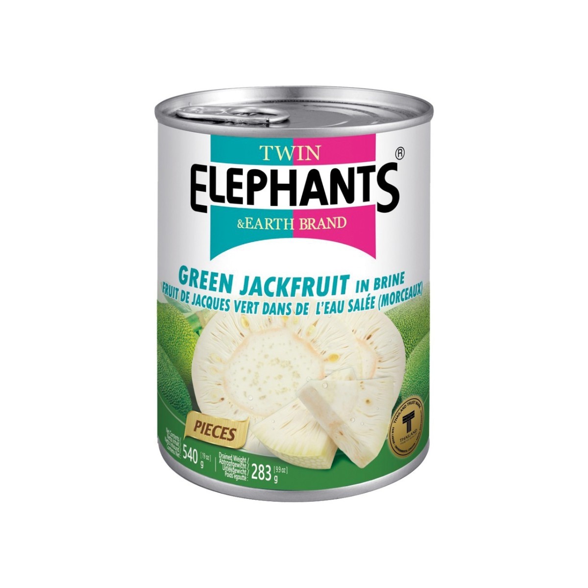 ANAM | TWIN ELEPHANT Green Jackfruit - 540g | 青菠萝蜜 | Mit xanh