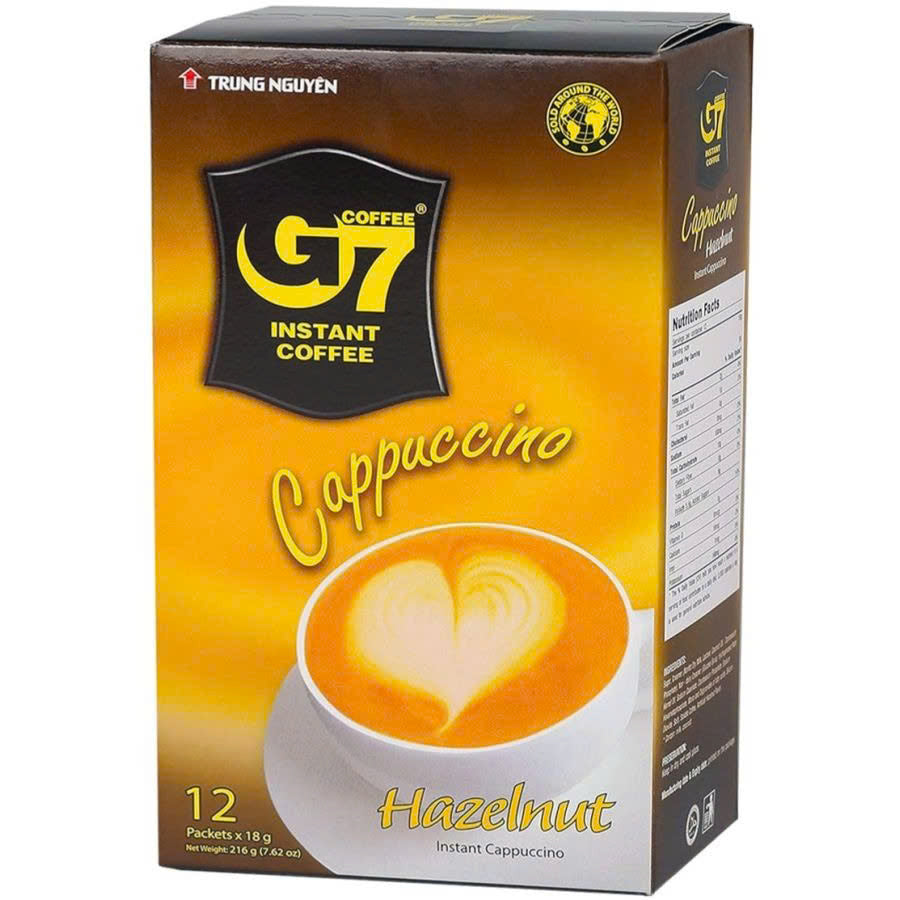ANAM | TRUNG NGUYEN Cappuccino Hazelnut 216g | 榛子卡布奇诺 | Ca phe hoa tan vi hanh nhan