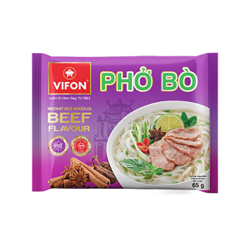 ANAM | VIFON Inst Rice Noodle Beef Flavor Pho Bo | VIFON 牛肉河粉 | Pikapho naudanliha | Pho bo an lien VIFON