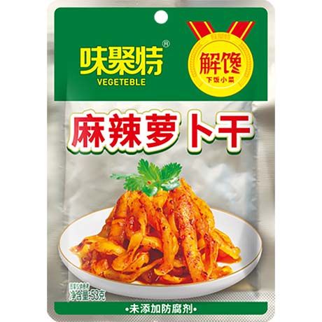 ANAM | WEIJUTE Pickled Radish Spicy Sichuan 53g | Cu cai muoi chua cay tu xuyen