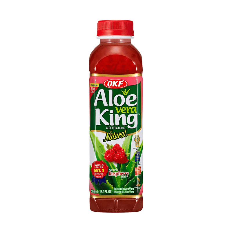 ANAM | OKF Aloe Vera Drink Raspberry 500 ML | 树莓芦荟饮料 | Nuoc aloe vi dua luoi