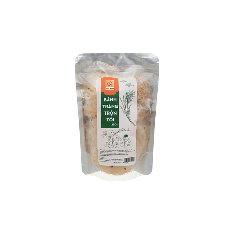ANAM | VN Rice paper Mix Garlic Banh Trang Tron 100g | 蒜味拌米纸 100克 | Valkosipuli riisipaperi mix 100g | Banh trang tron toi 100g