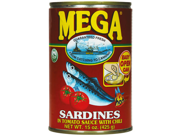 ANAM | MEGA – Sardines in Tomato Sauce & Chilli – 425g | 番茄辣味沙丁魚 | Ca moi trong sot ca chua va ot