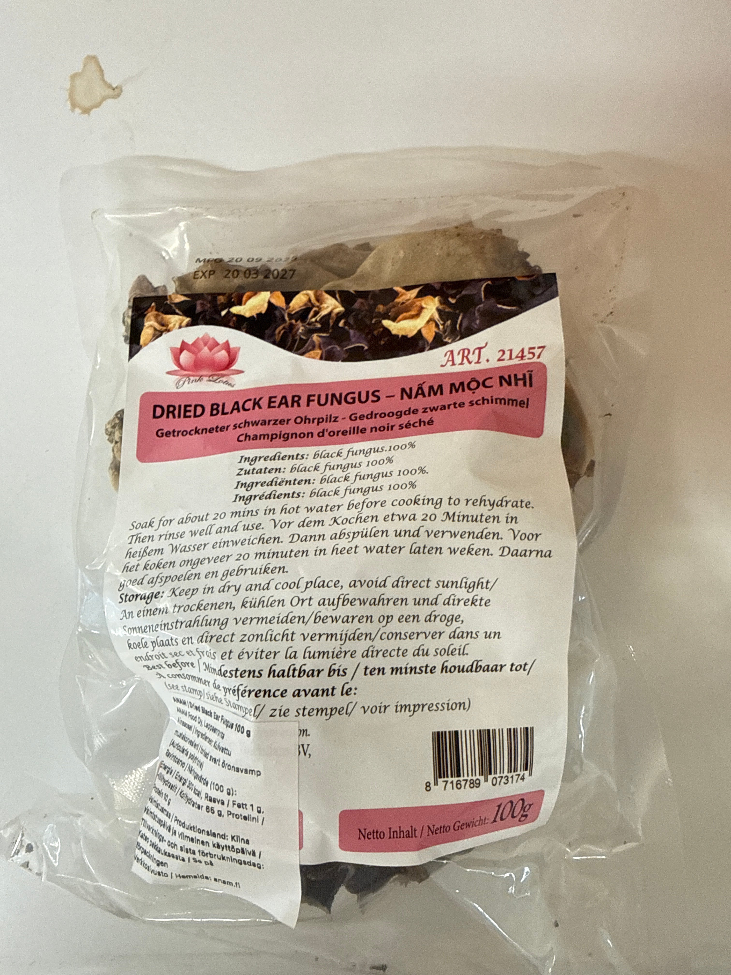 ANAM | PINK LOTUS Black Fungus 100 G | 黑白木耳 | Moc nhi